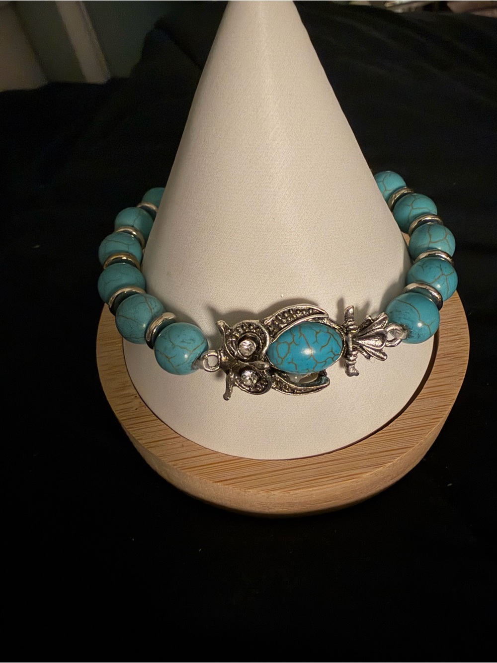 Beaded Owl Charm Bracelet - Women Jewelry